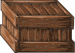 Wooden crate used for medium-sized foes