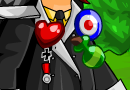 In EBF4, worn alongside the Heart Pin and the Potion Badge