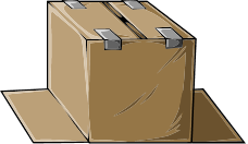 Cardboard box used for little foes