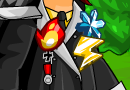 In EBF4, worn alongside the Flame Badge and Frost Badge