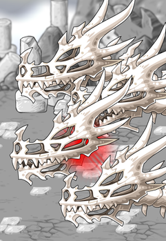 Four Zombie Hydras, with one head having been severed from its neck (EBF4)