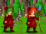 Anna and Natalie wearing the Red Dress in EBF4.