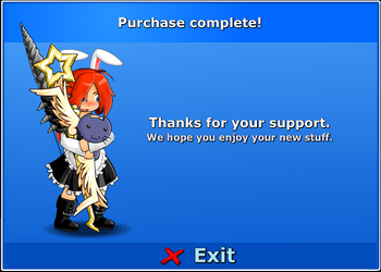 The "thanks" screen prior to the Battle Mountain update...